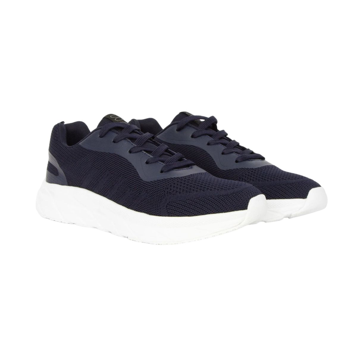 Herren Marineblaue Lauf-Sneakers mit Strick