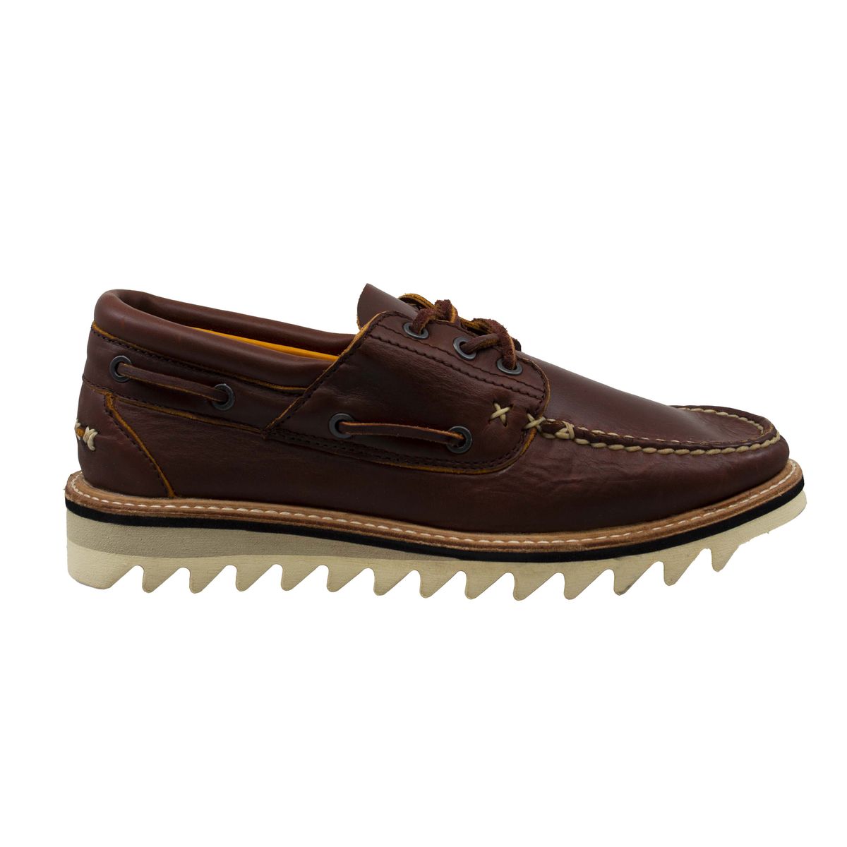 Klassischer brauner Leder Bootsschuh