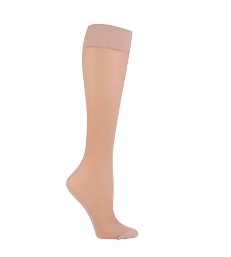 Beige Kompressions-Kniehohe Socken