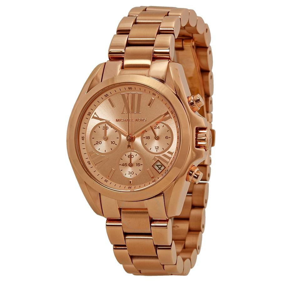 Roségoldener Chronograph Damenuhr