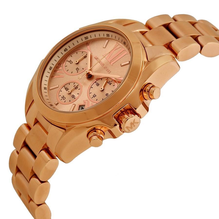 Oversized Chronograph-Uhr in Roségold