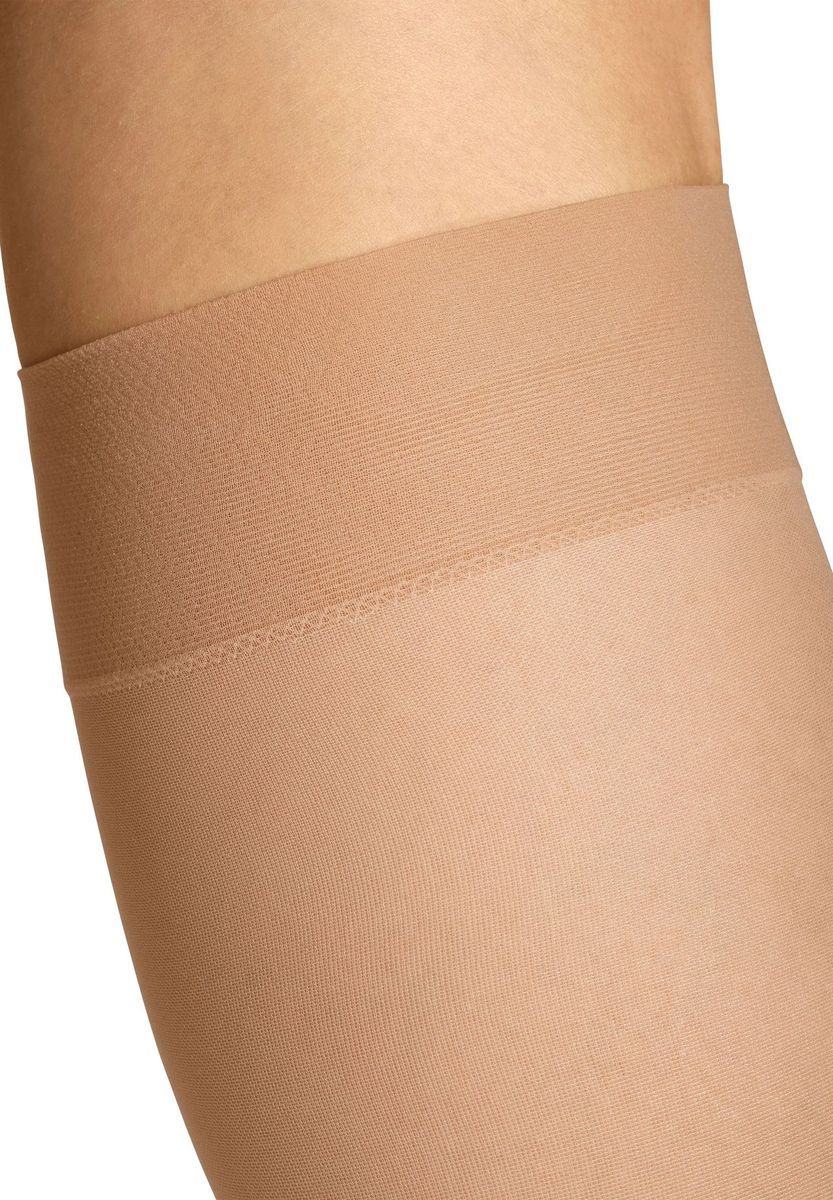 Transparente beige Kompressions-Kniestrümpfe