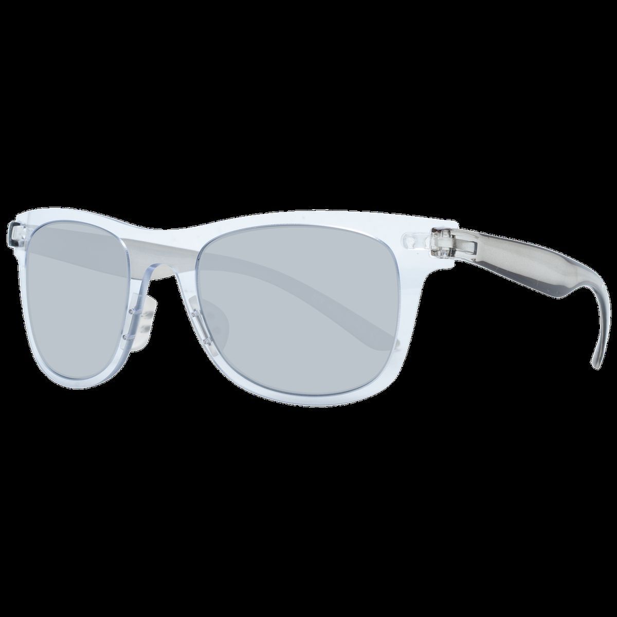 Unisex Sonnenbrille mit transparentem, ovalem Rahmen