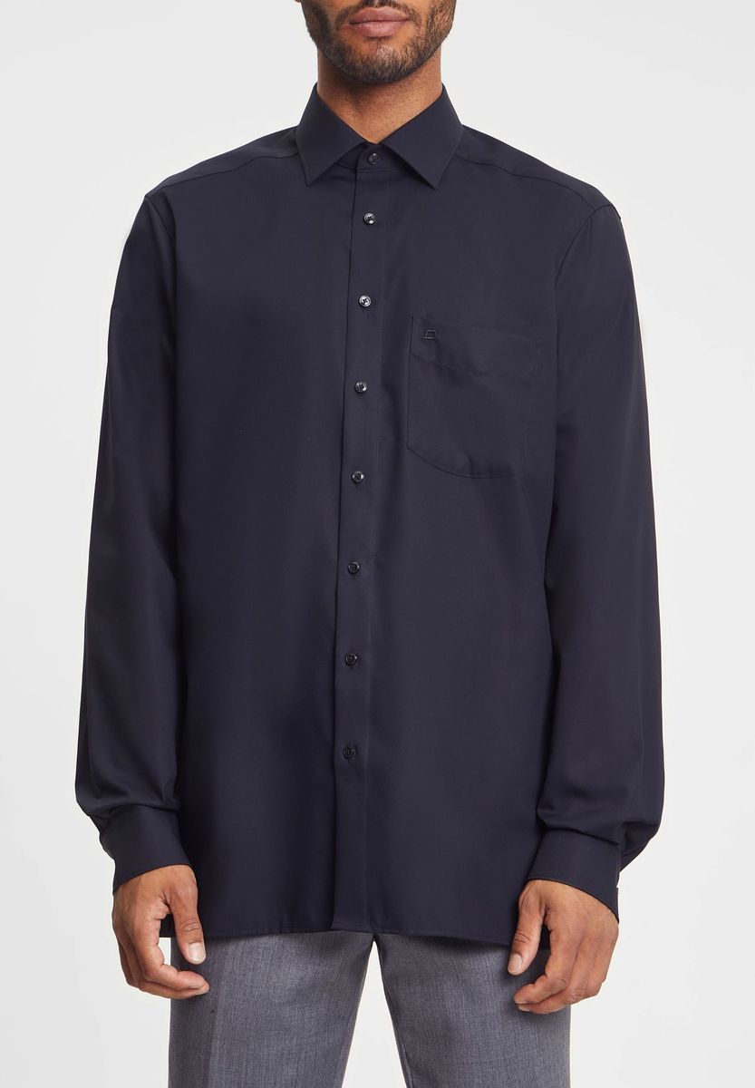 Modern Fit Unifarbenes Hemd