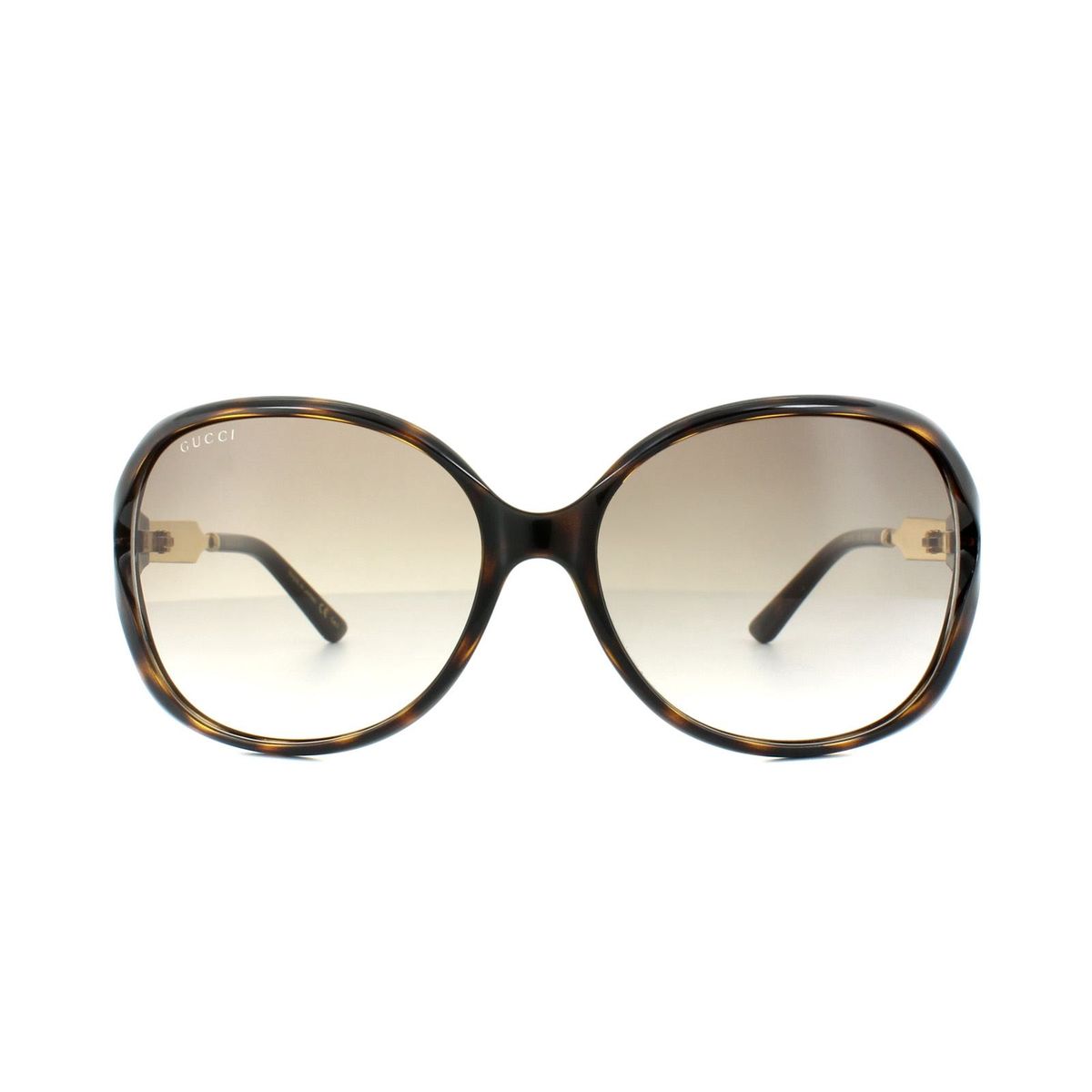 Übergroße Havana braune Gradient Sonnenbrille