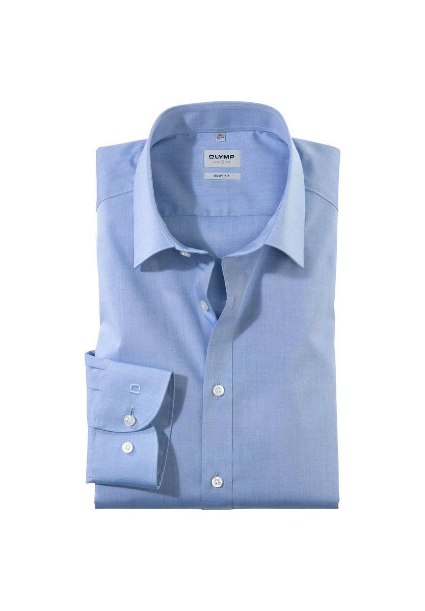 OLYMP Businesshemd, Body-Fit, Kent-Kragen, für Herren, blau, 38