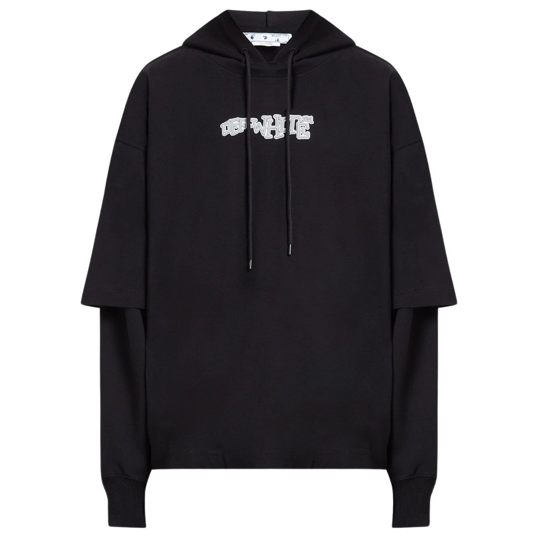 Off-White Logo Doppelärmel Hoodie
