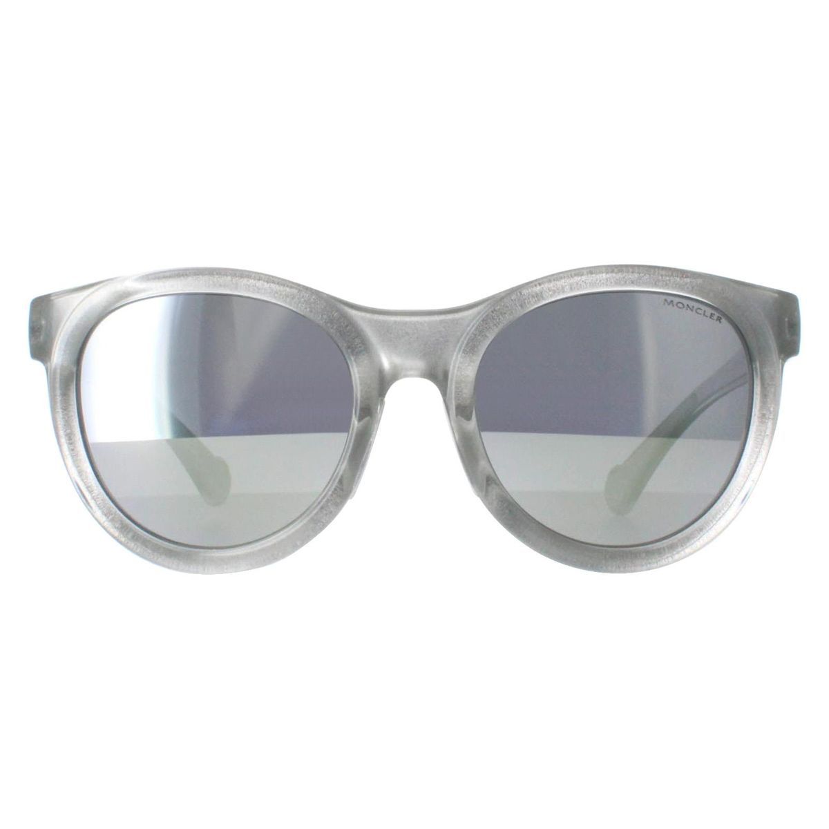 Runde graue, transparente Sonnenbrille