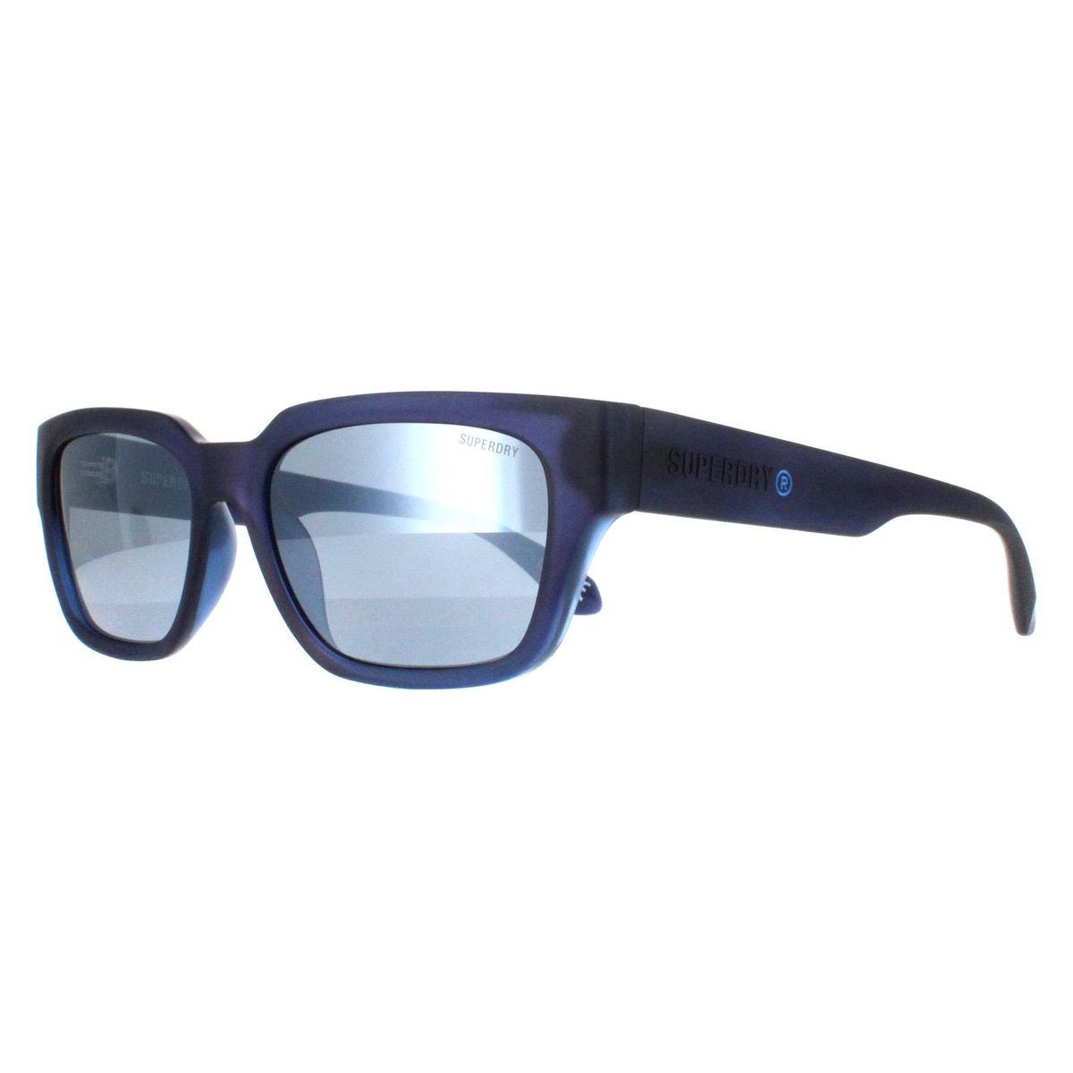 Quadratische Sonnenbrille mit verspiegelten Gläsern