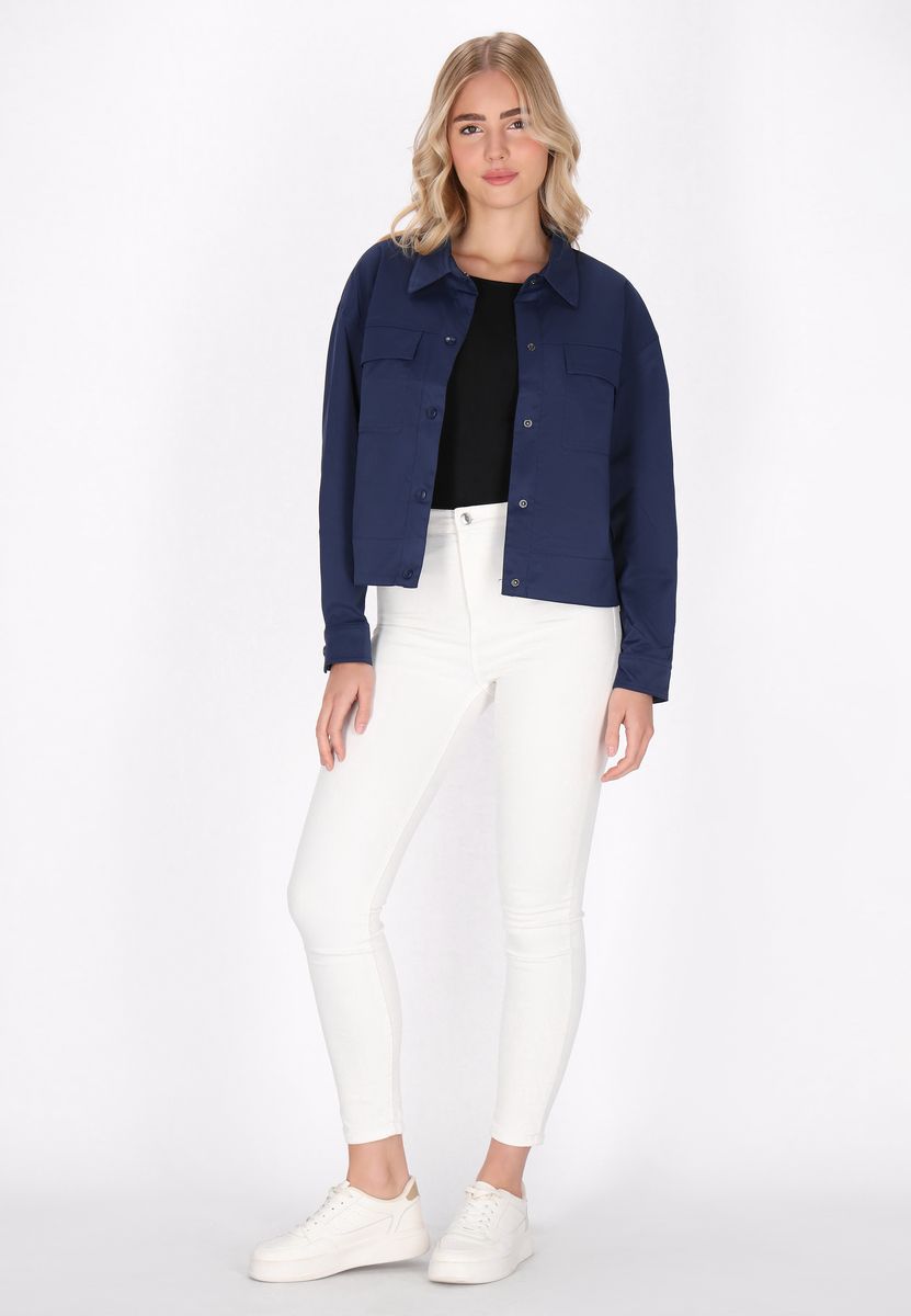 Strukturierter Blouson mit Pattentaschen
