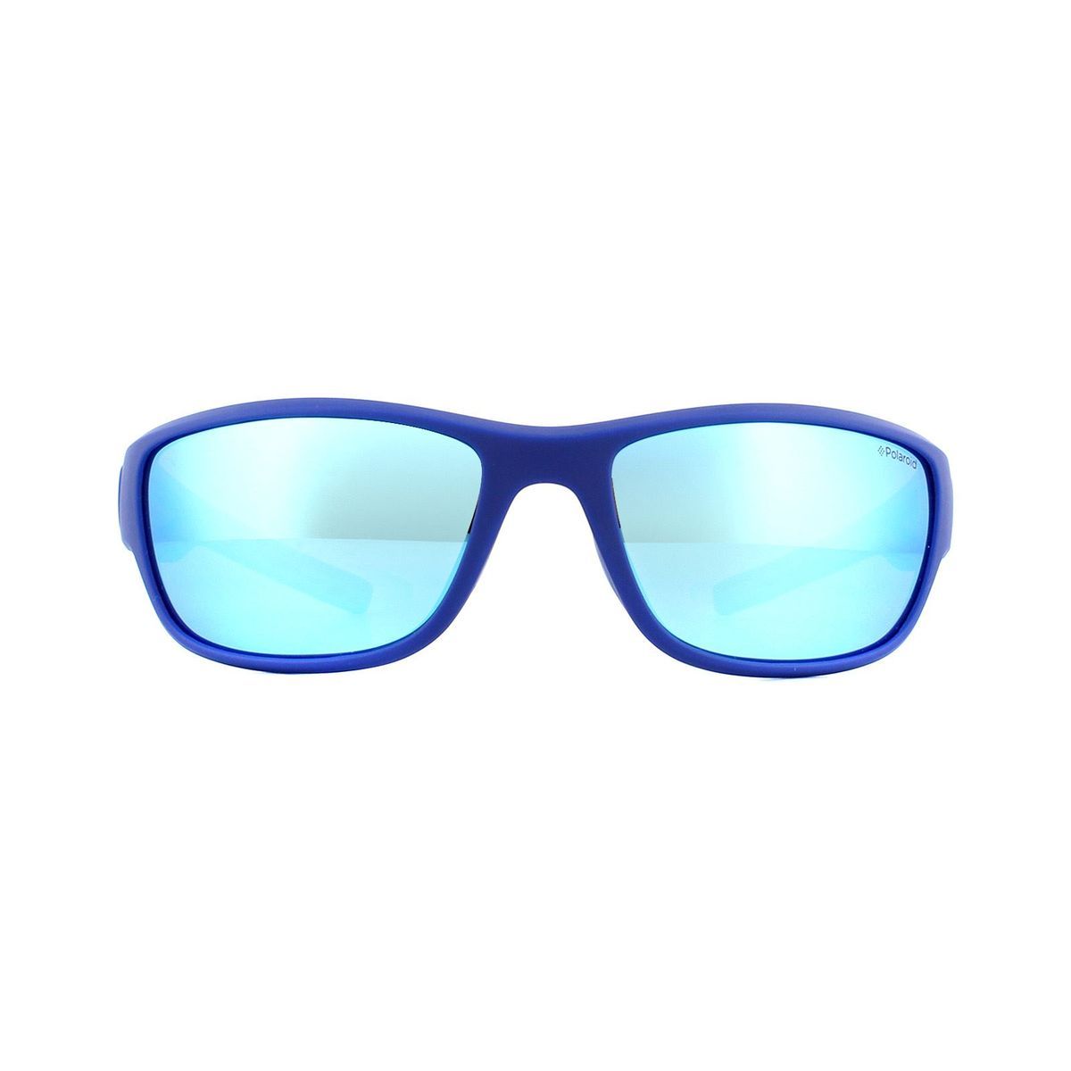 Sportliche blaue Wrap-Sonnenbrille
