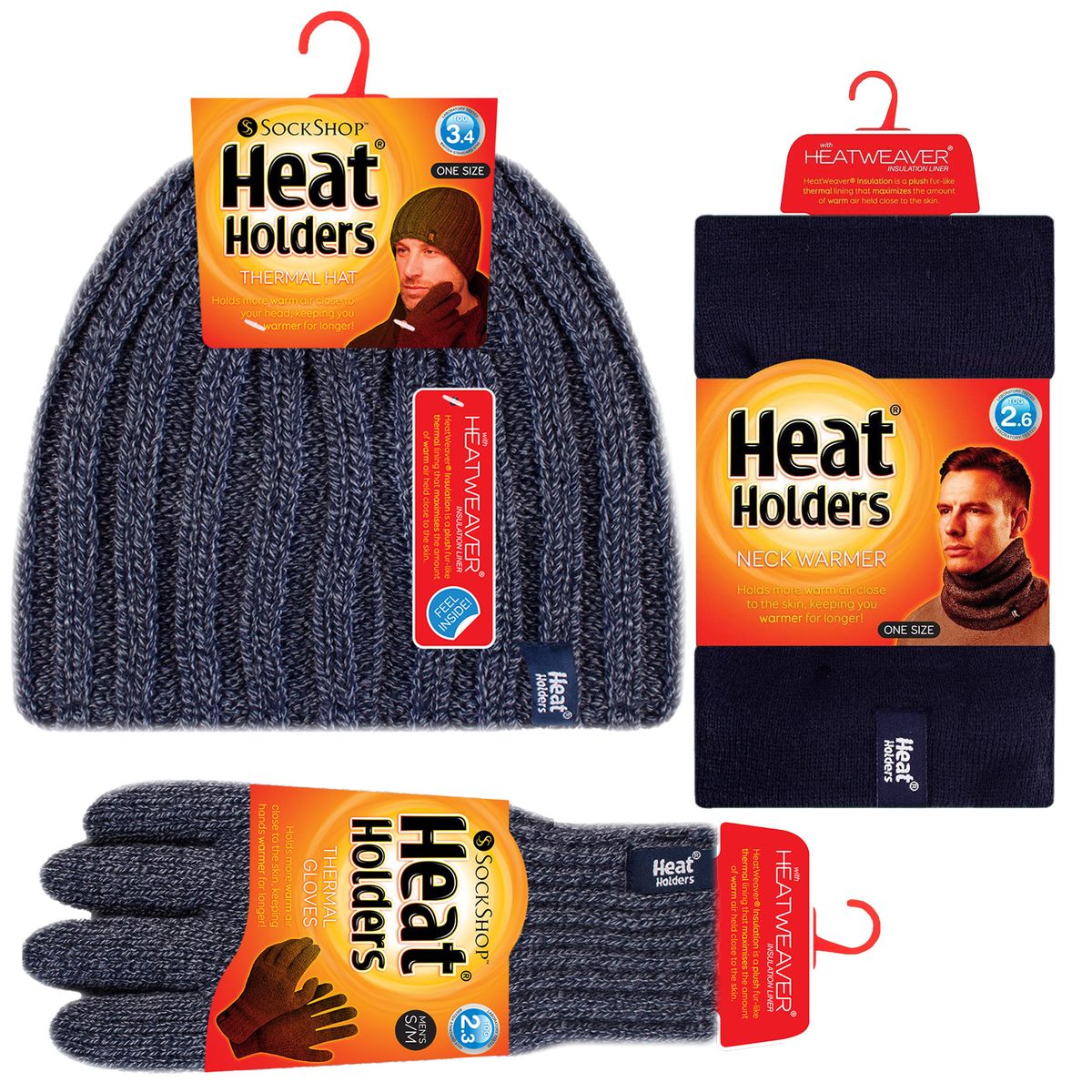 Thermostrickmütze und Accessoires-Set