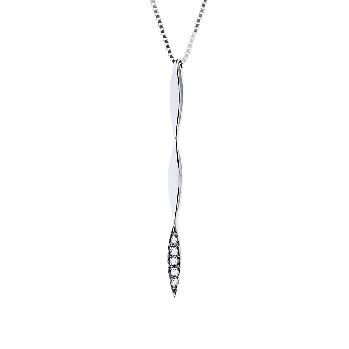 Weißgold Diamant Anhänger Halskette