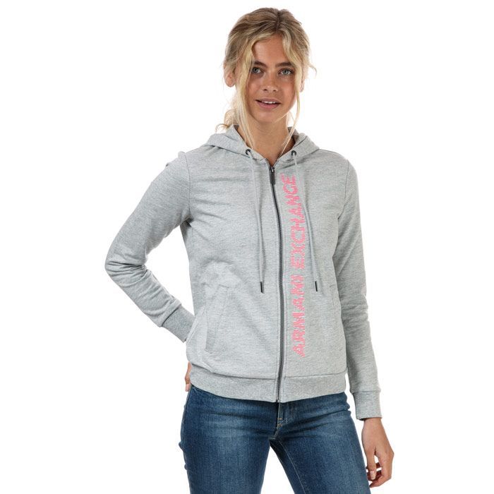 Grauer Kapuzenpullover mit Reißverschluss und Logo