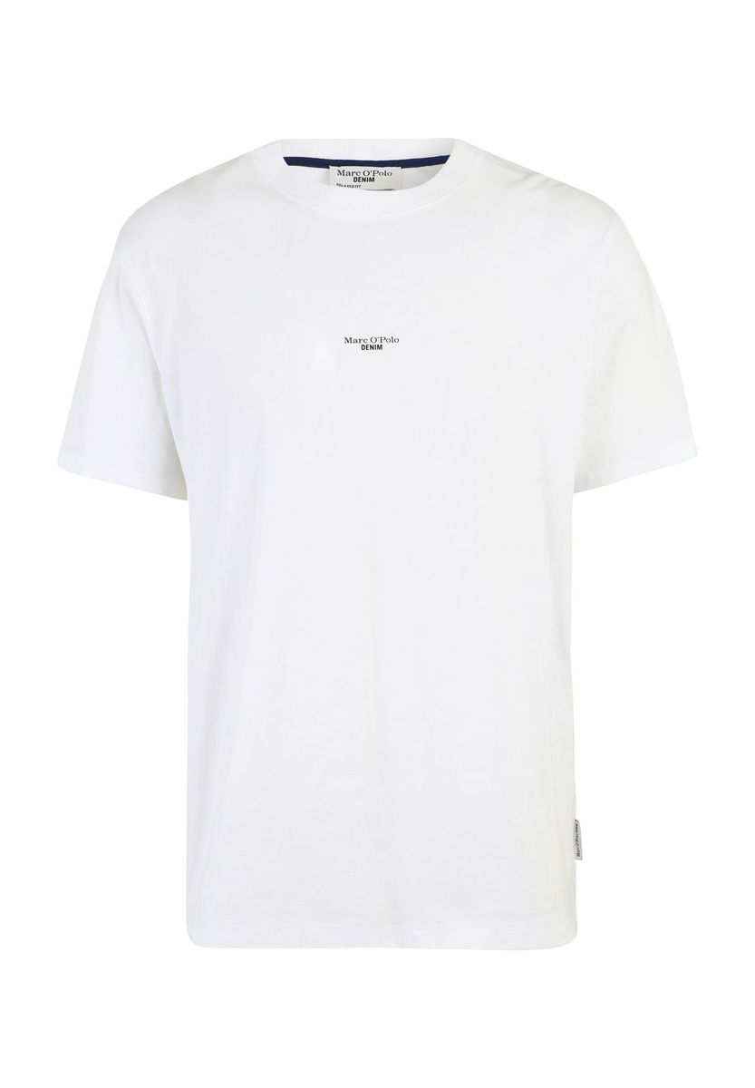 Marc O'Polo DENIM Sleeve T-Shirt, Relaxed Fit, Bio-Baumwolle, für Herren, weiß, S