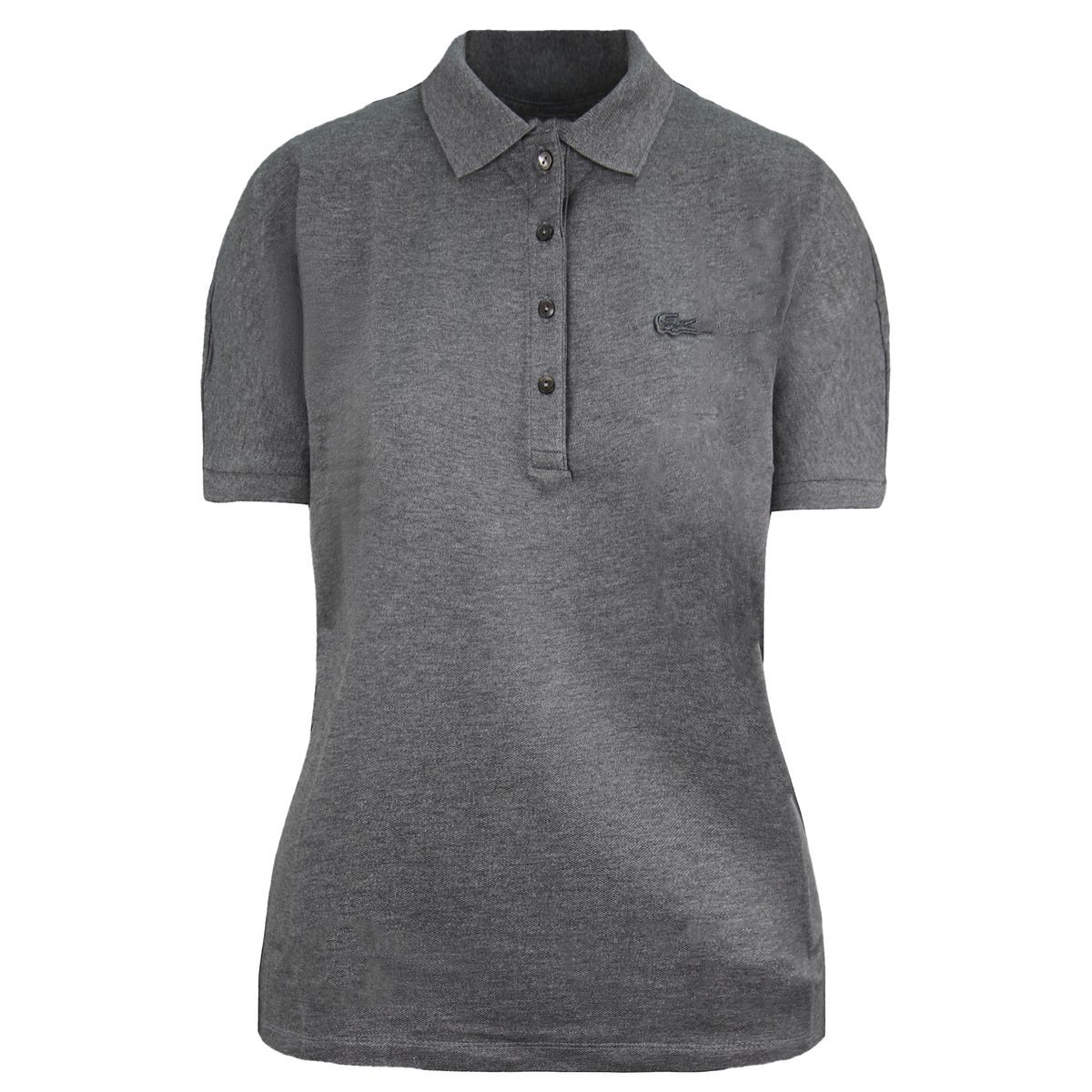 Entspanntes graues Poloshirt