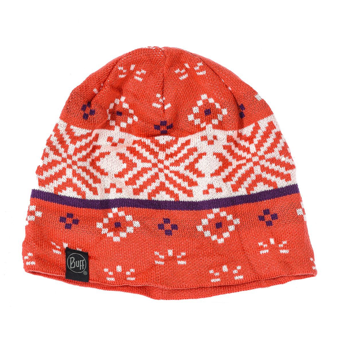 Gemusterte Strickmütze mit Fleecefutter