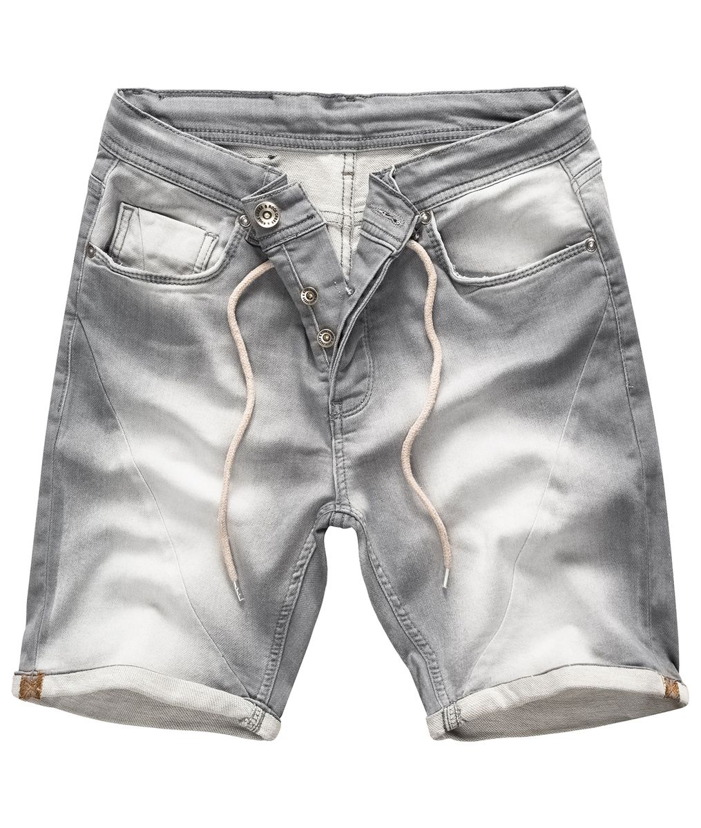 Graue Denim Bermuda Shorts