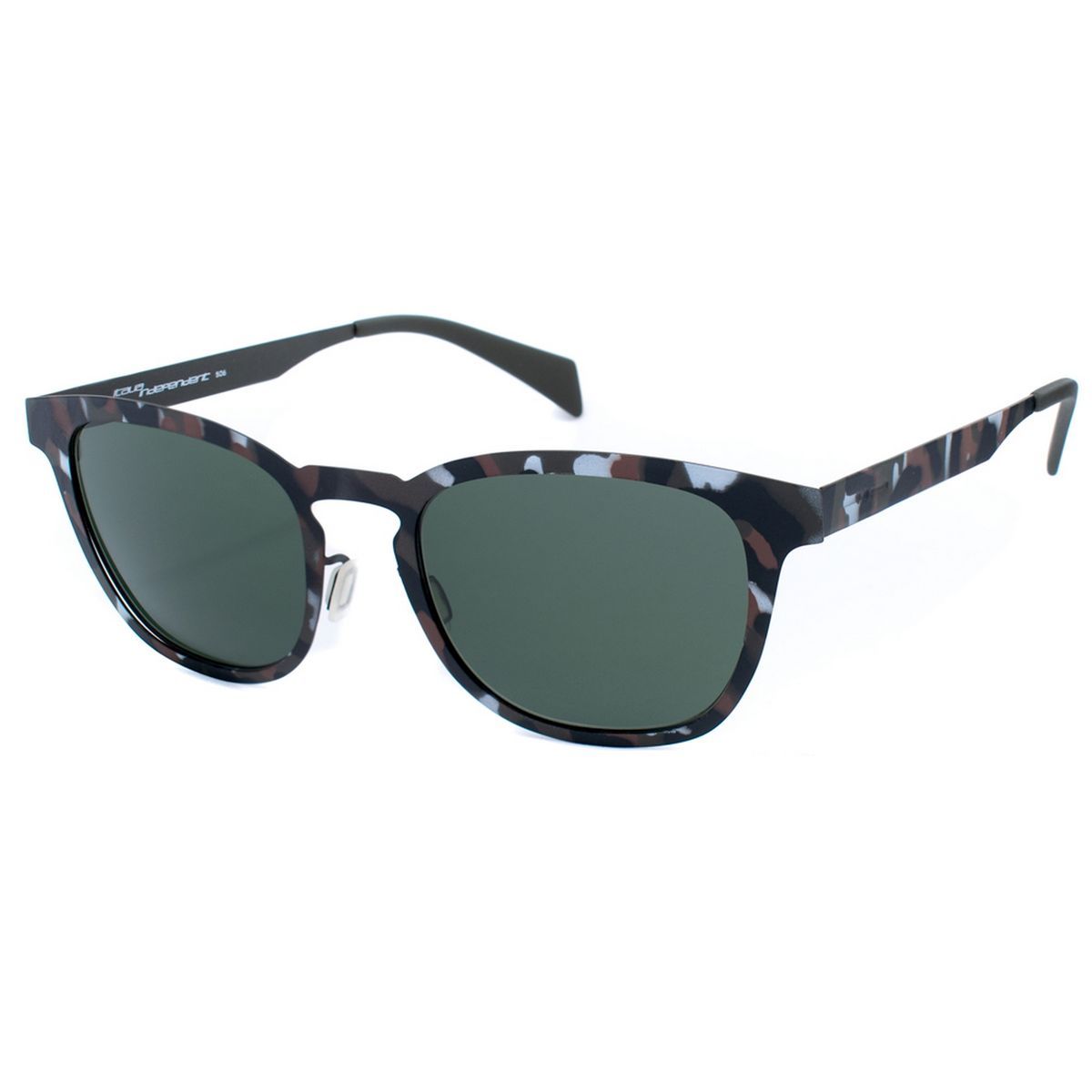 Sonnenbrille mit runder Fassung im Camouflage-Muster