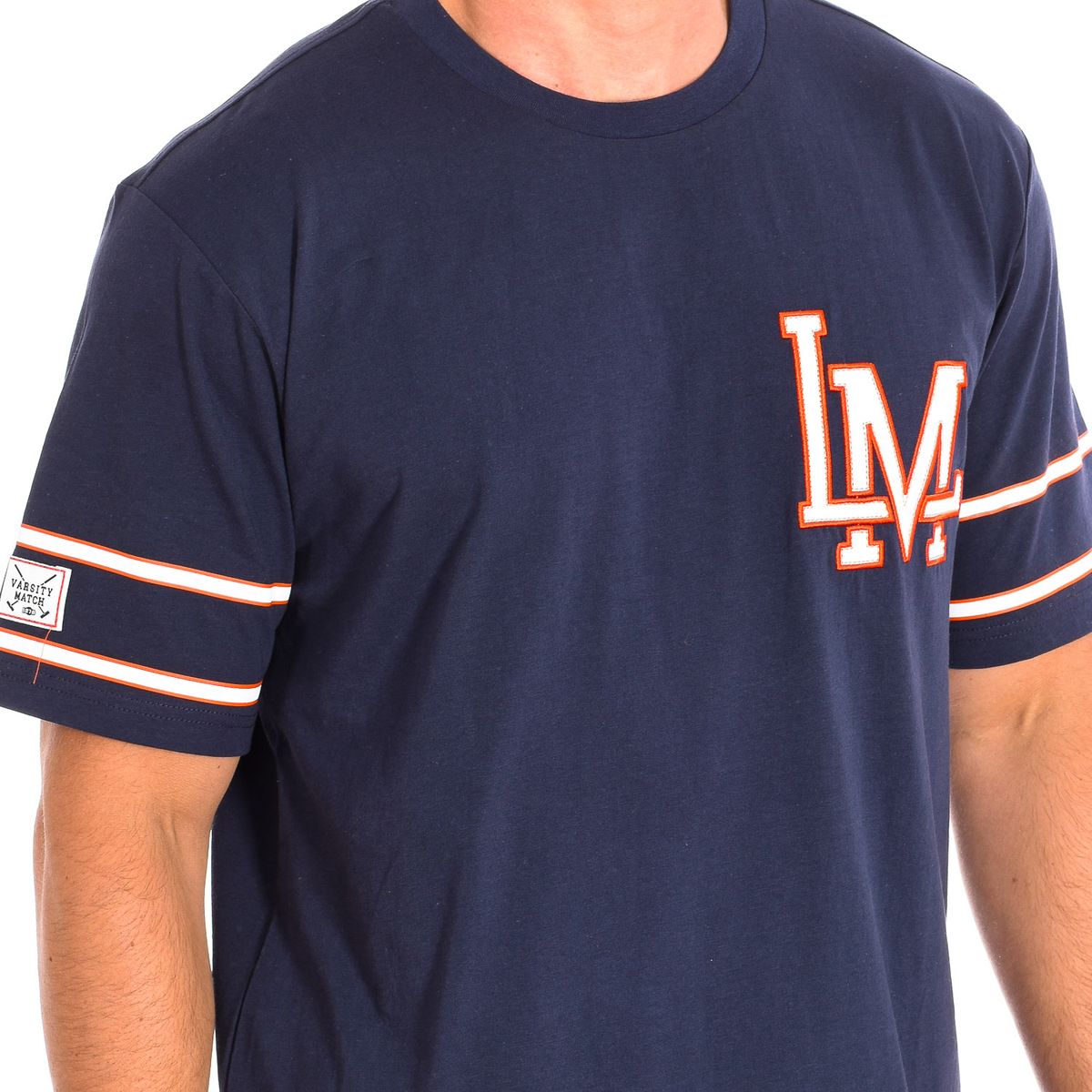 Baumwoll-T-Shirt mit Logo-Stickerei