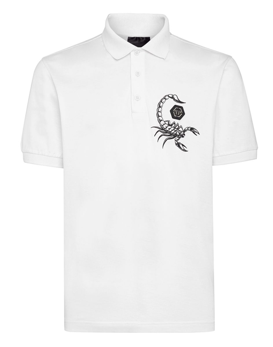 Poloshirt mit Skorpion-Grafikprint