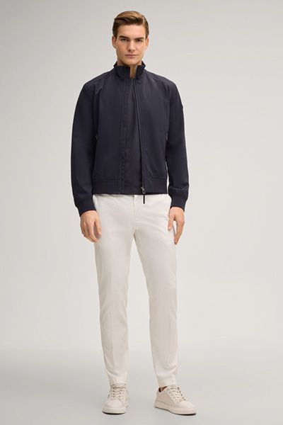 Marineblaue Blouson Pablo Nylon Stretch Jacke mit Stehkragen