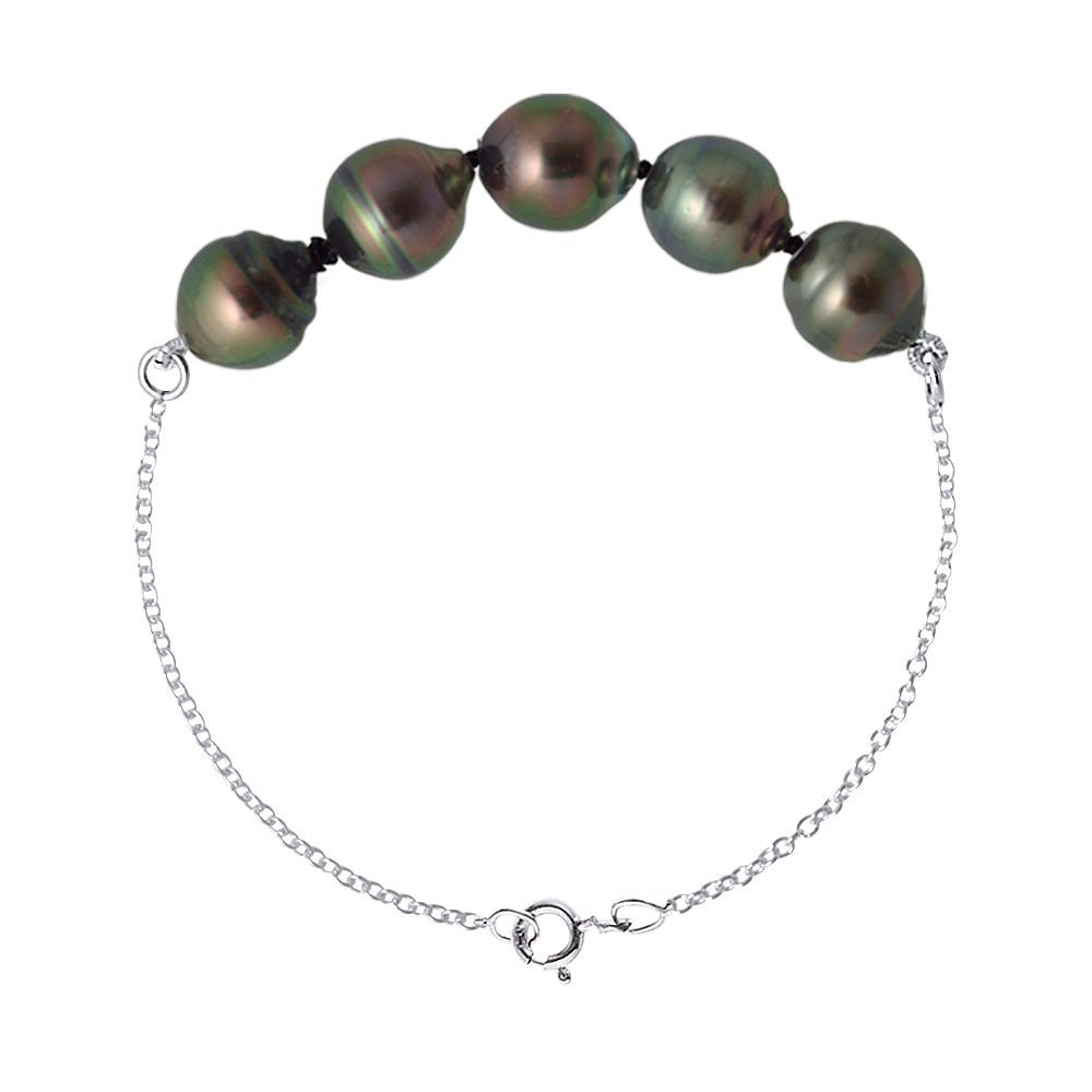 Tahiti Zuchtperlen Armband Sterlingsilber