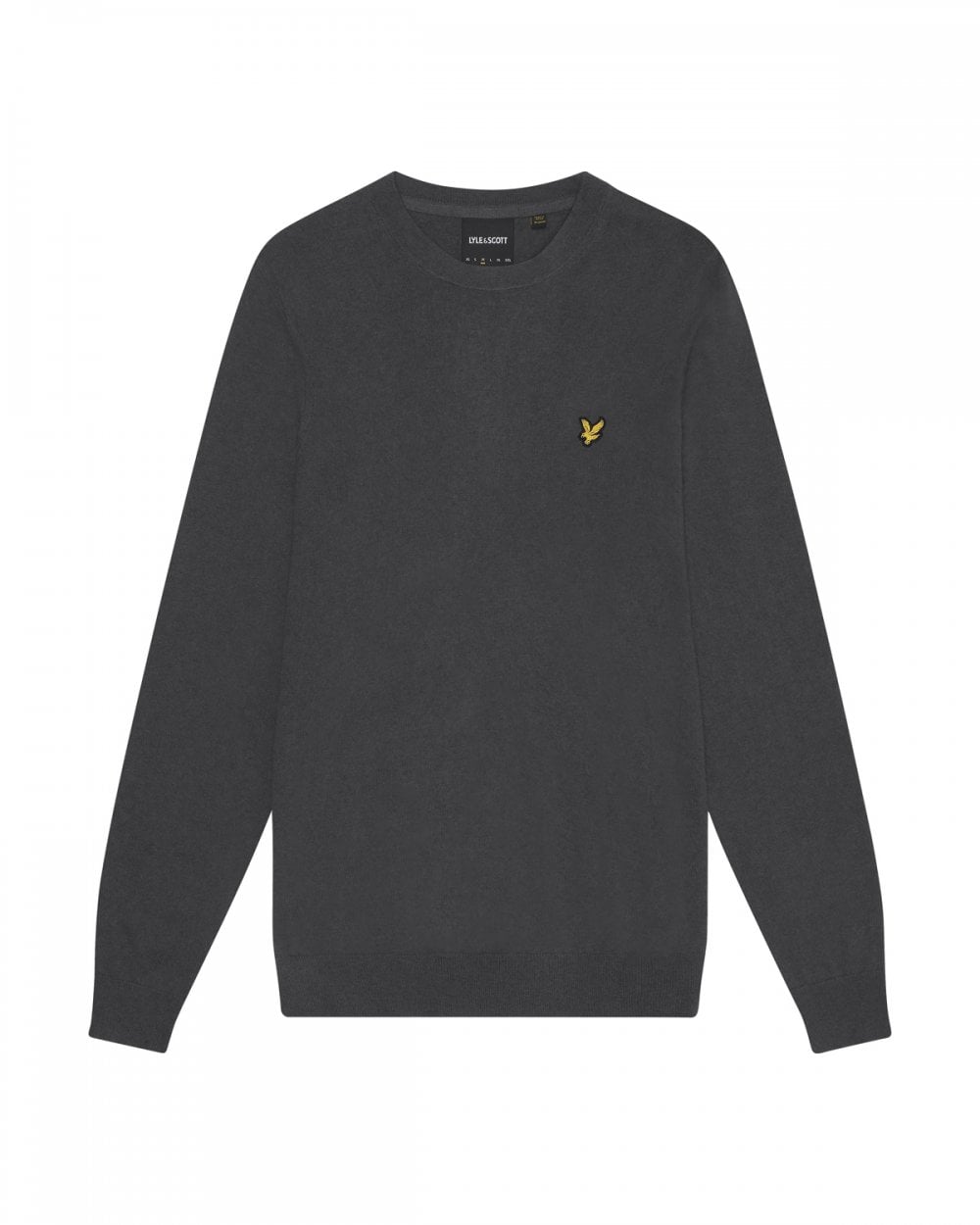 Baumwoll-Merino-Pullover mit Rundhalsausschnitt