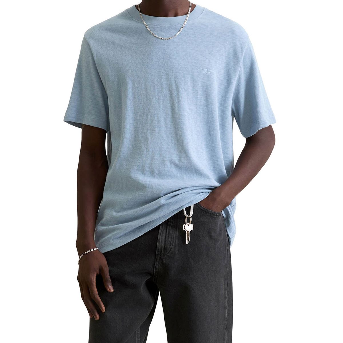Marc O'Polo DENIM T-Shirt, Baumwolle, für Herren, blau, S