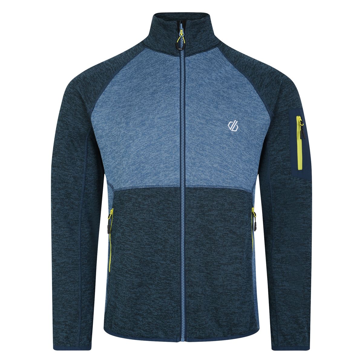 Dare 2B - "Torrek" Fleece-Oberteil für Herren (Dunkel-Jeansblau/Neon-Grün)