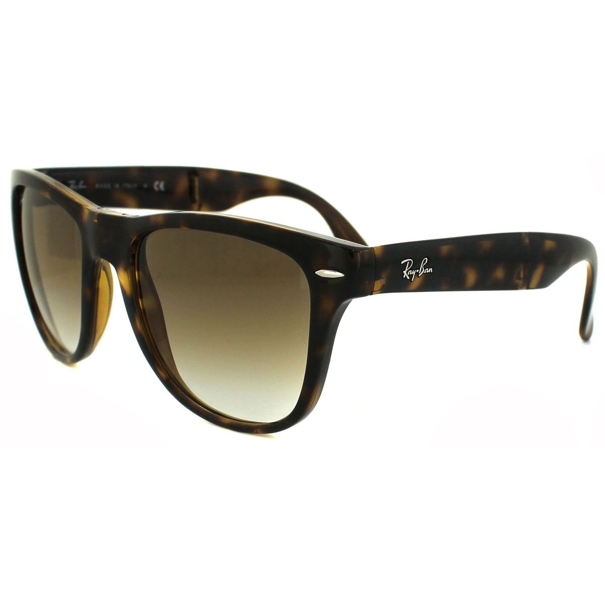Faltbare Wayfarer Sonnenbrille Helles Havanna