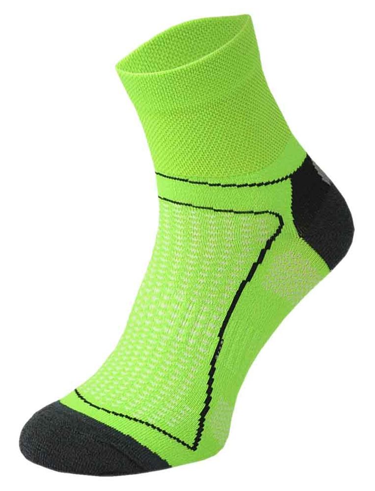 COMODO - Unisex Chaussettes Cyclisme sport Velo Route anti Tranpirante Basses - Néon Vert