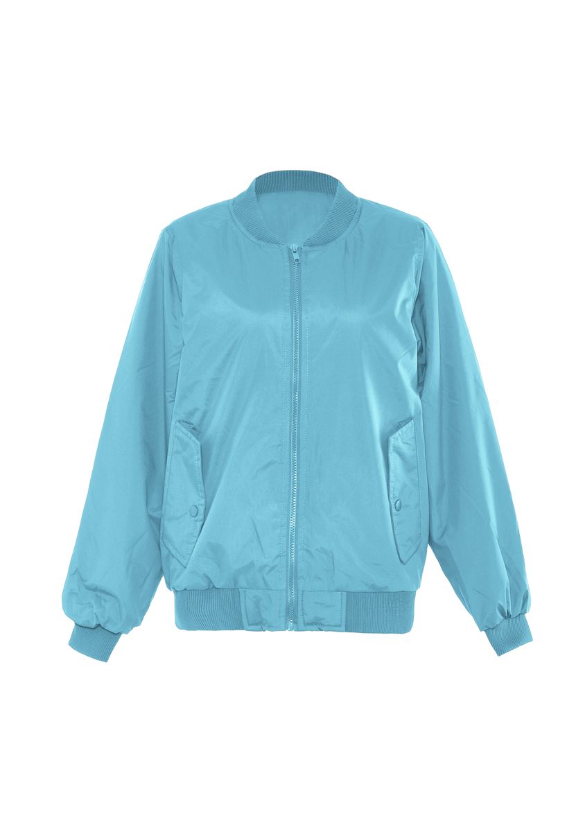 Damen Hellblaue Bomberjacke