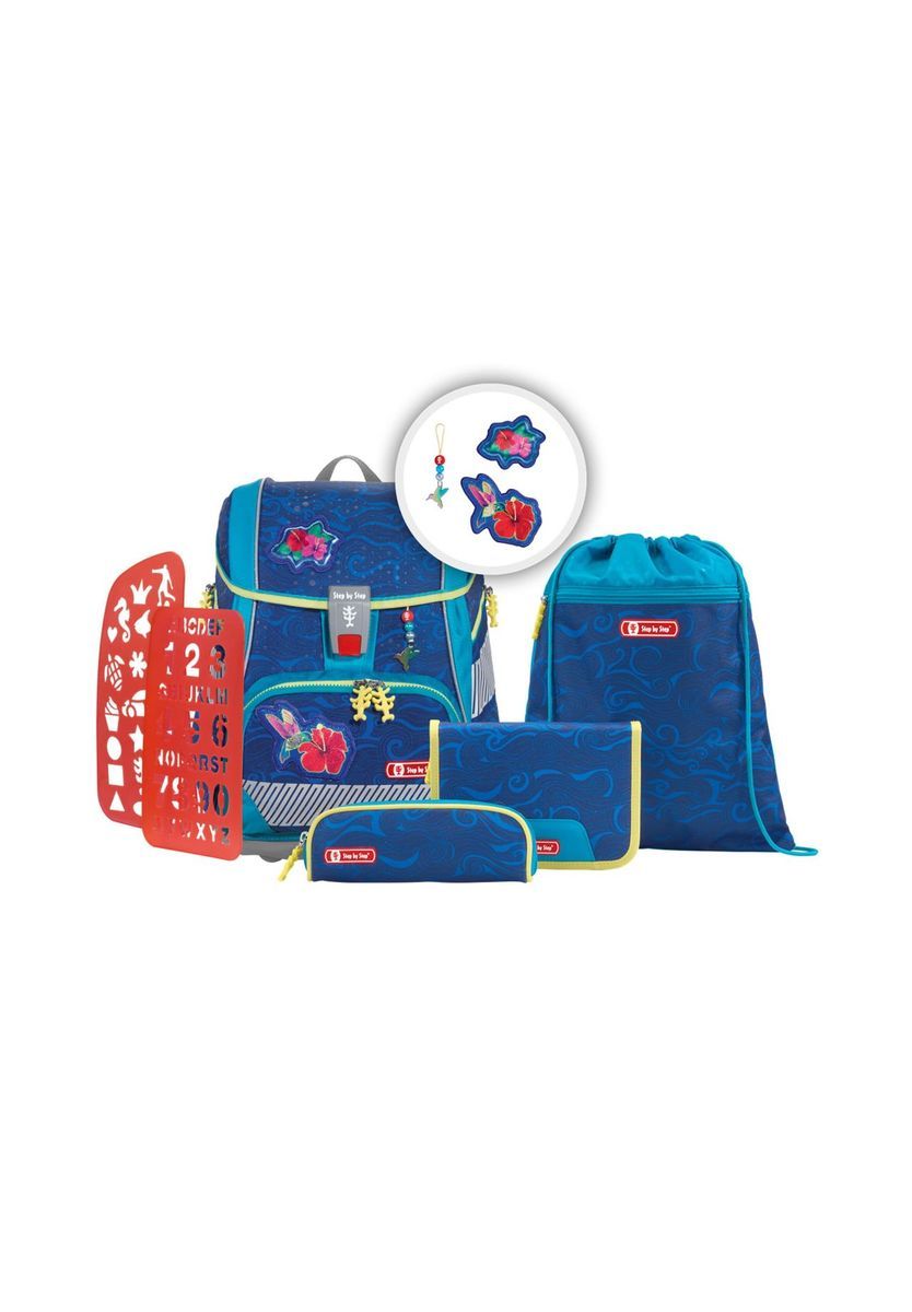Blumiges Schulranzen Rucksack Set 6-teilig