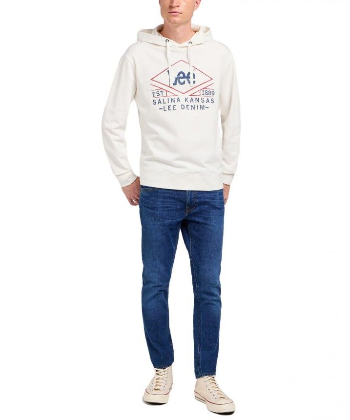 Hoodie mit Grafik-Logo im Vintage-Look