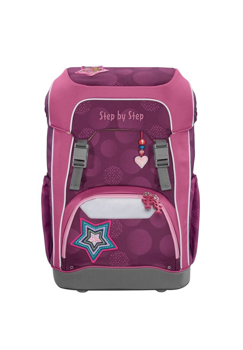 Leichtes lila Schulrucksack-Set