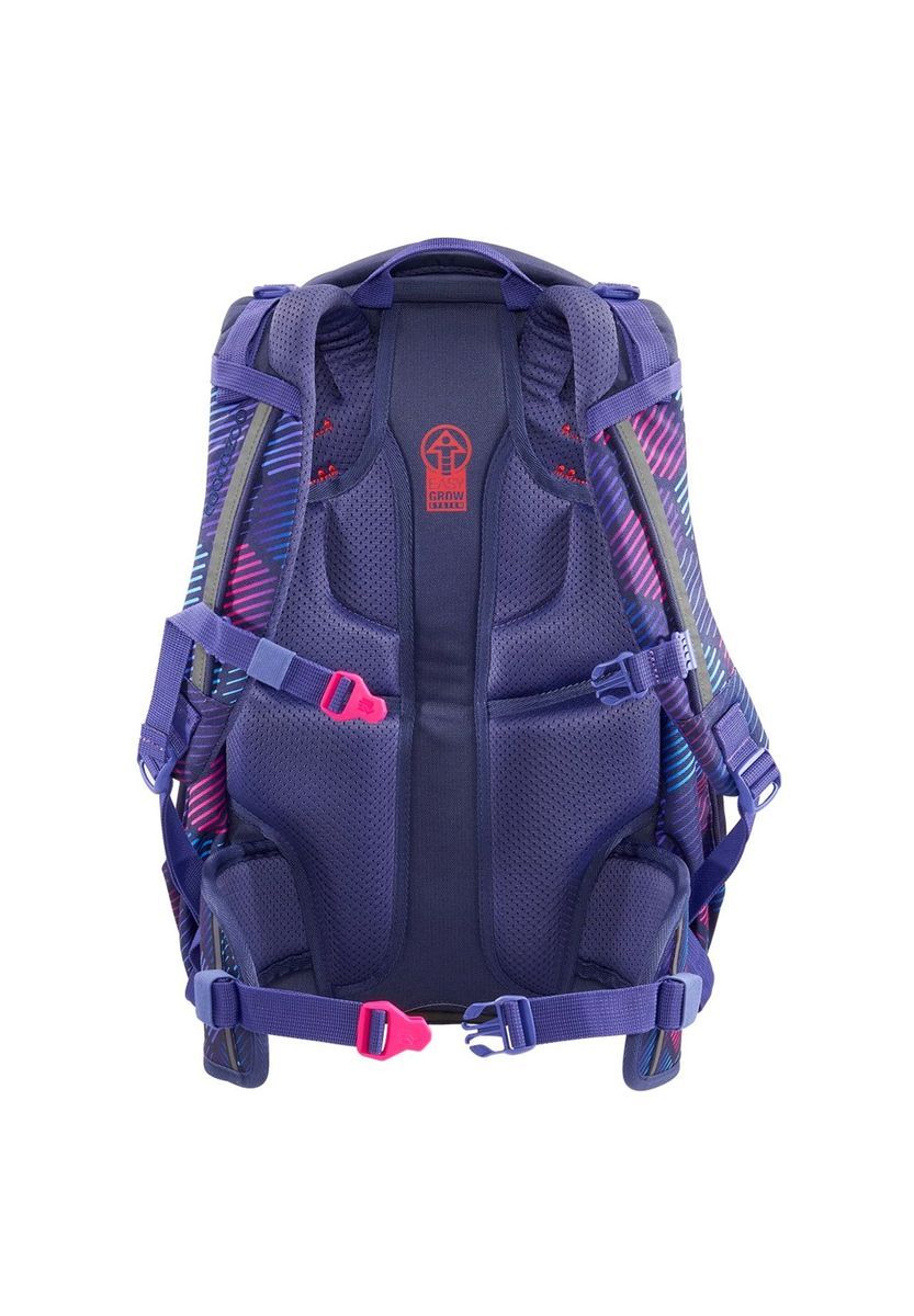 Schulrucksack mit geometrischem Muster