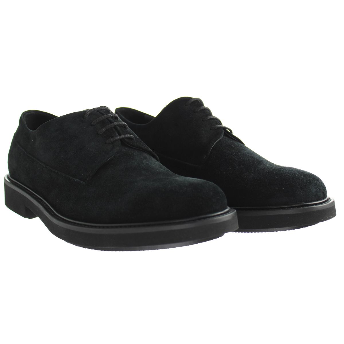 Derby-Schuhe aus Wildleder mit dicker Sohle