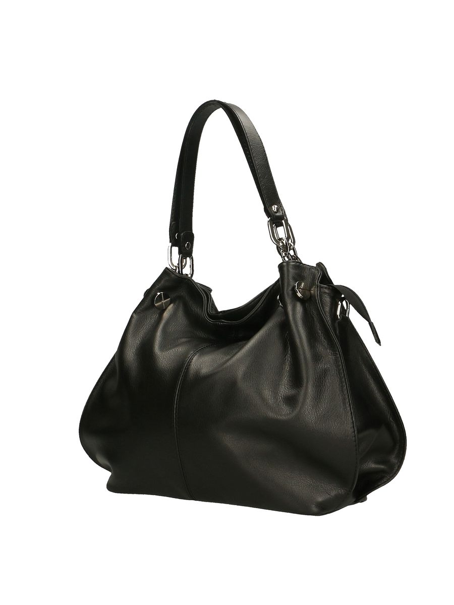 Lässige Hobo-Schultertasche aus Leder