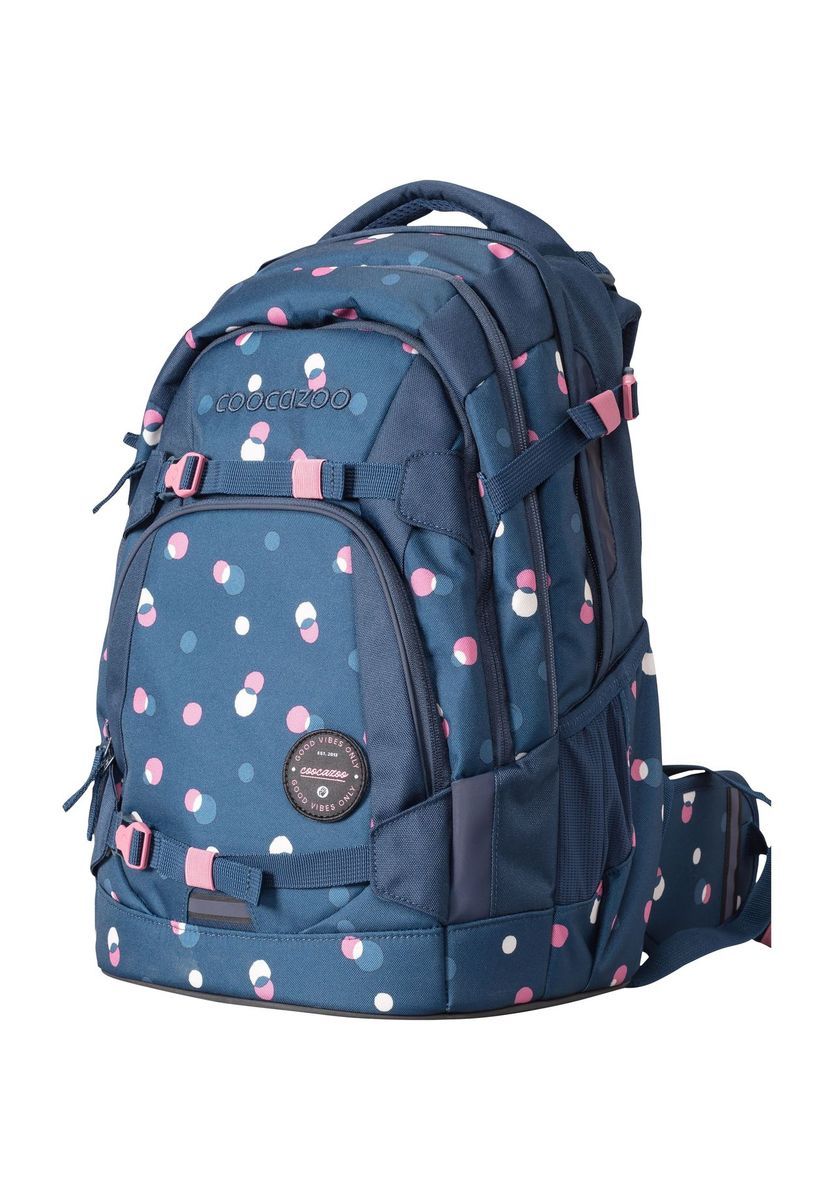 Schulrucksack mit Punkten und gepolstertem Rücken