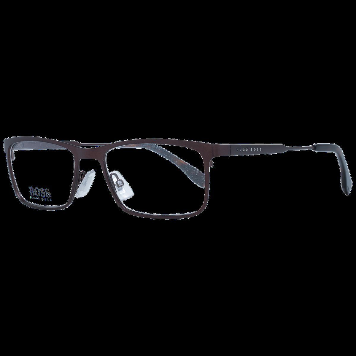 Rechteckige Vollrandbrille Braun