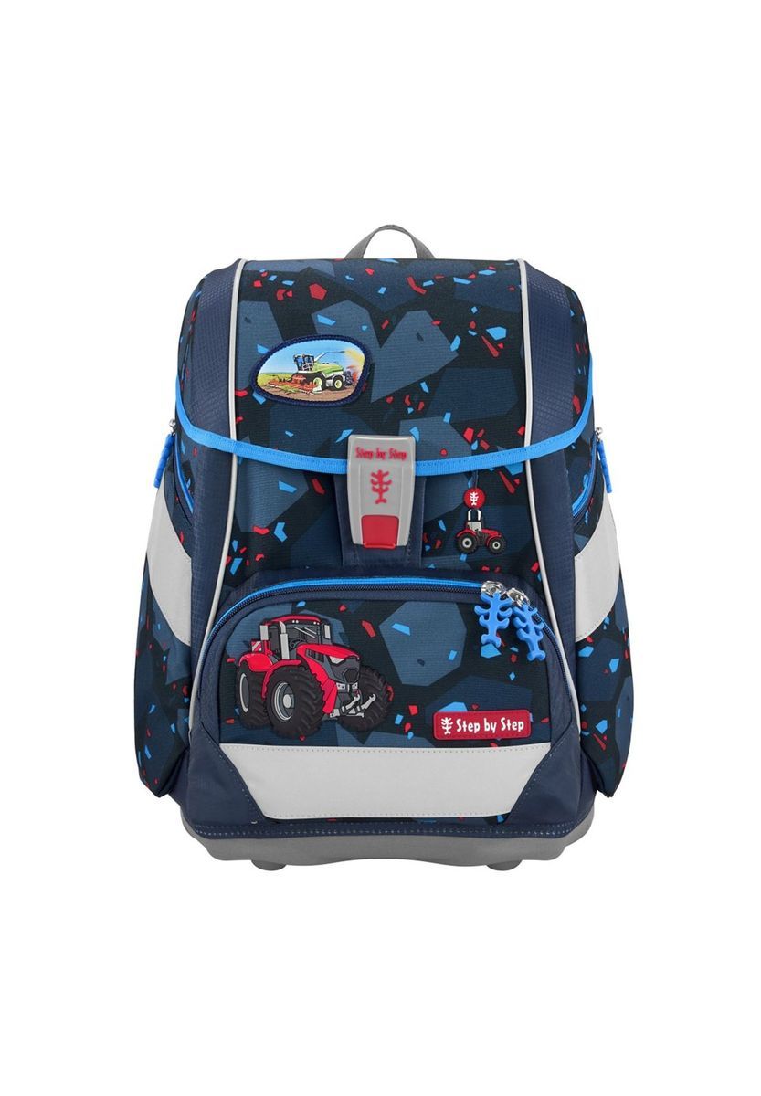 Schulranzen-Set mit Traktor-Print, 6-teilig