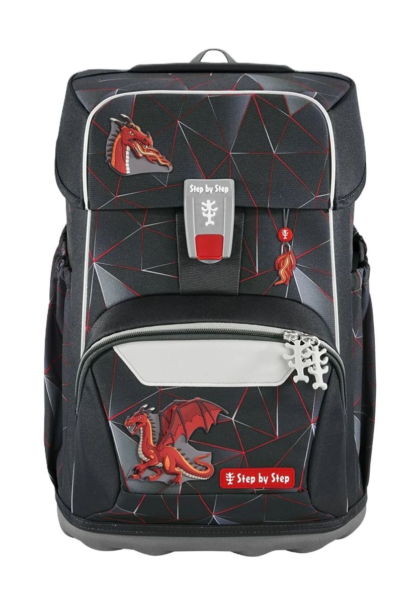 Schulranzen-Set mit Drachenmotiven