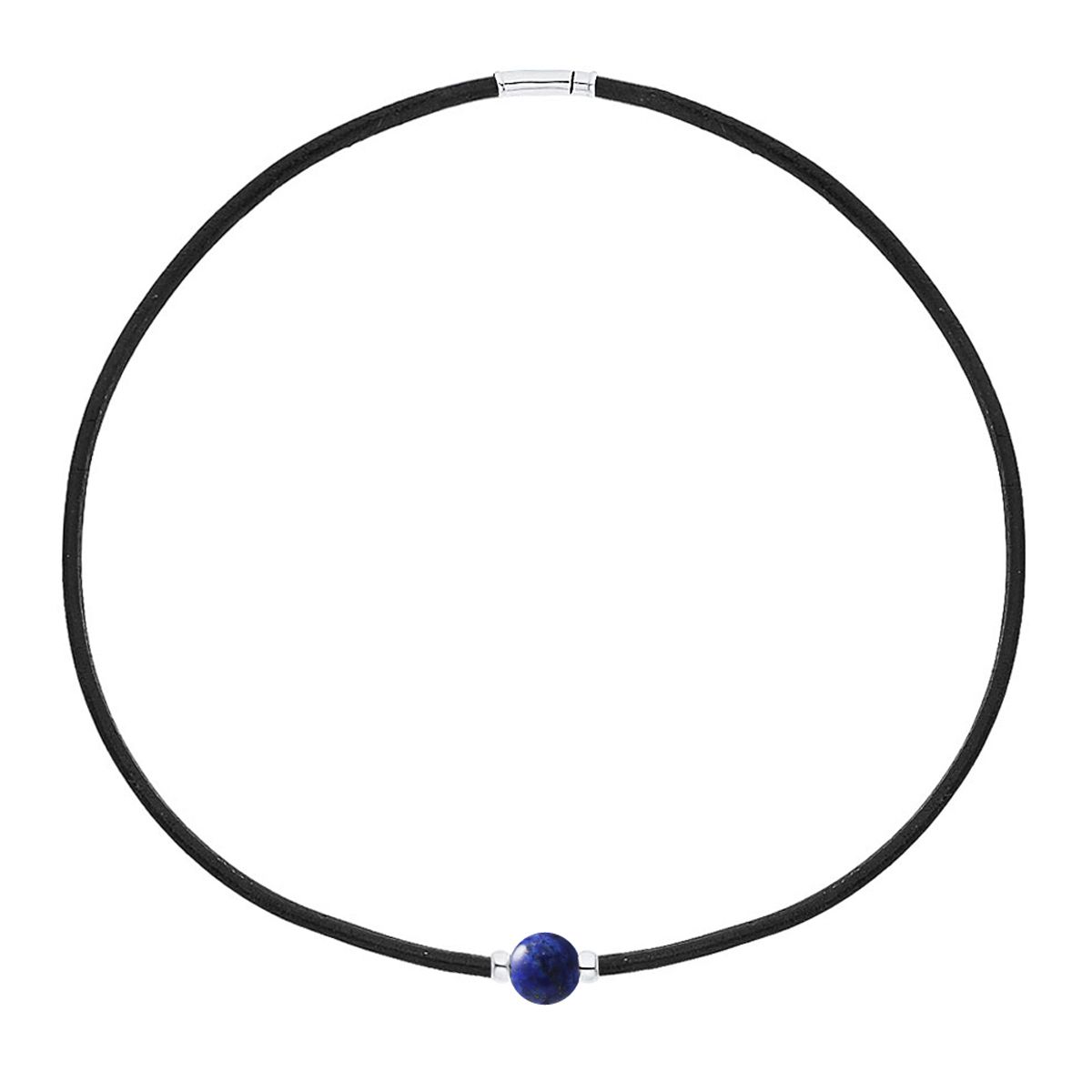 Lederband Halskette mit Lapislazuli