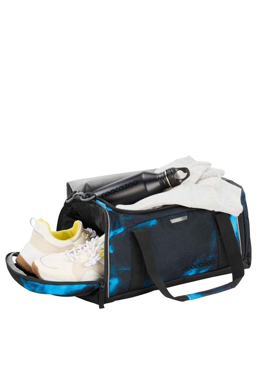 Blaue schwarze Sport-Duffel-Sporttasche