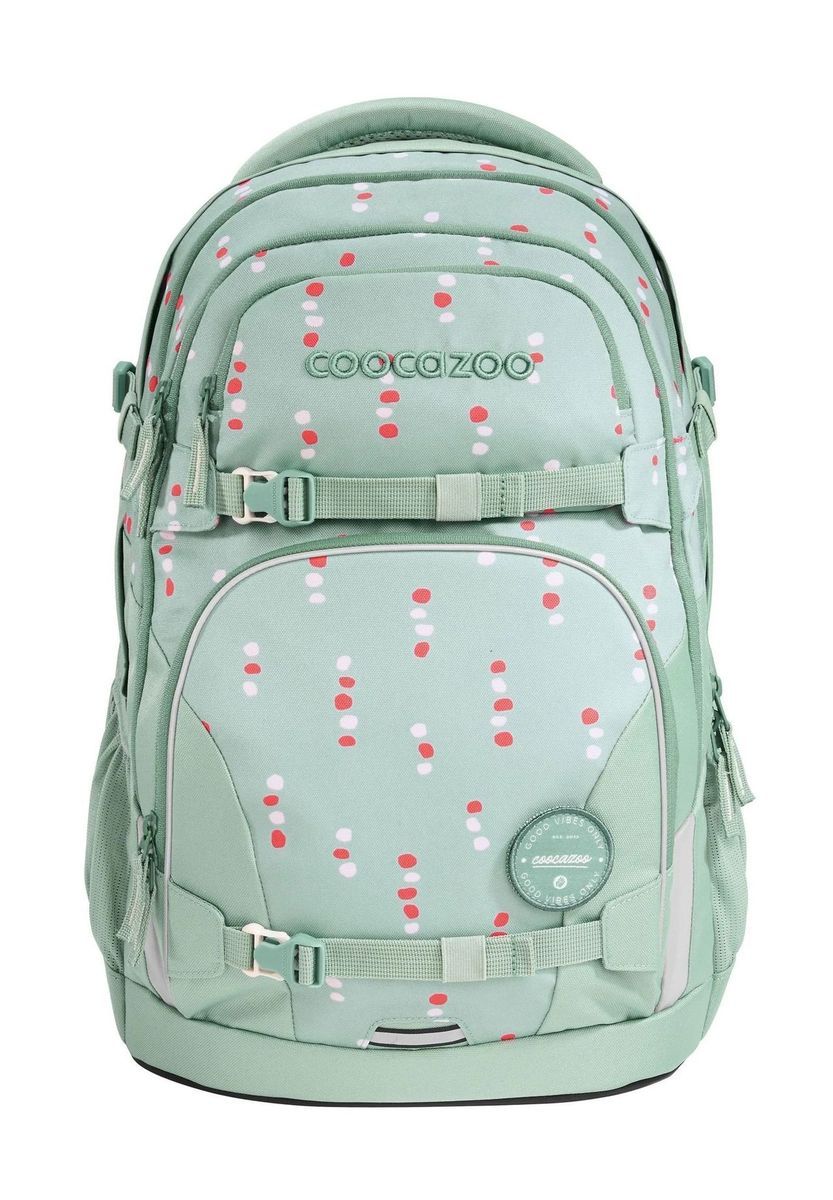 Mintgrüner Schulrucksack mit Muster