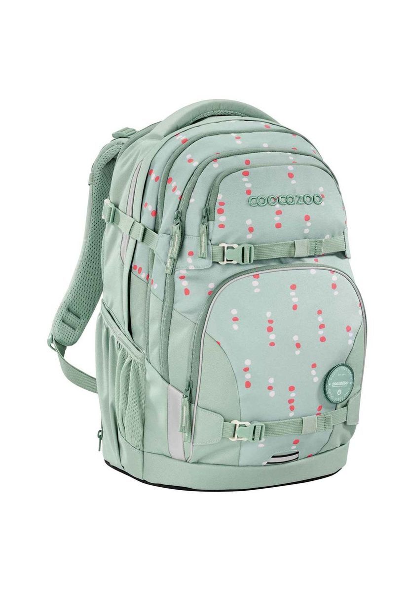 Mintgrüner Schulrucksack mit Muster