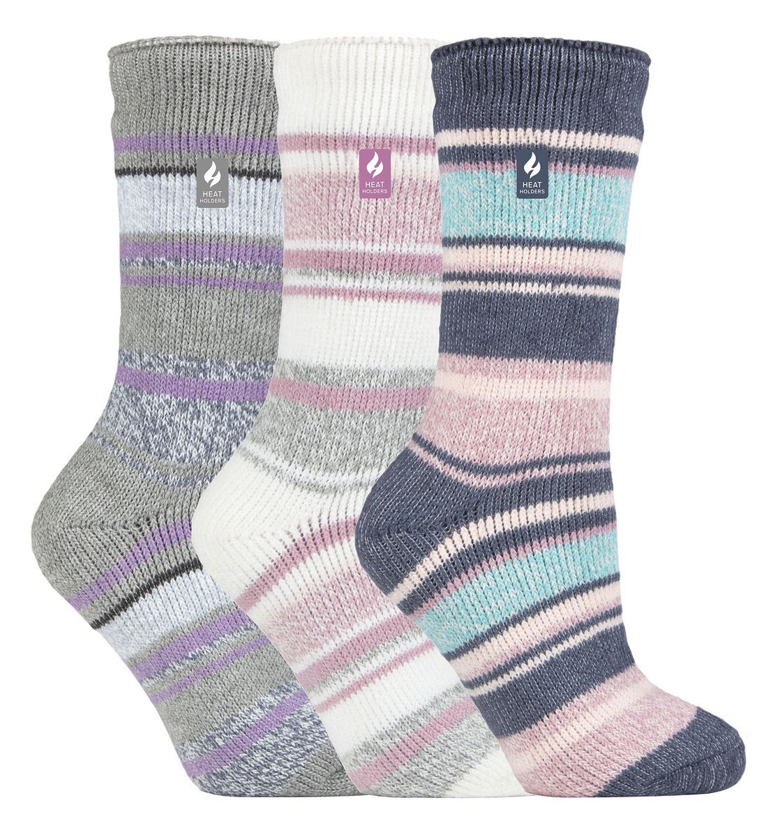 HEAT HOLDERS - 3er-Pack Multipack Damen Isolierte Thermo-Socken für den Winter - Provence