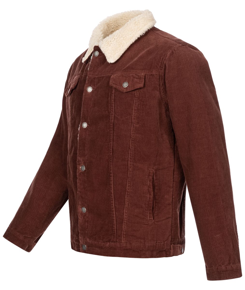 Cordjacke mit Teddyfell-Futter