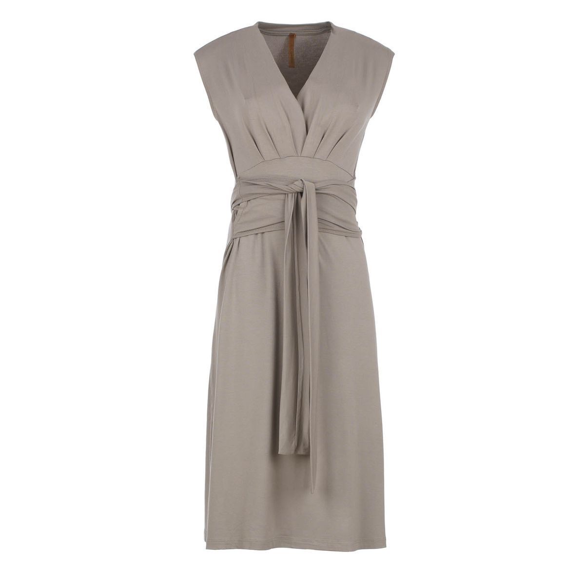 Elegantes Taupe-Wickelkleid aus Jersey